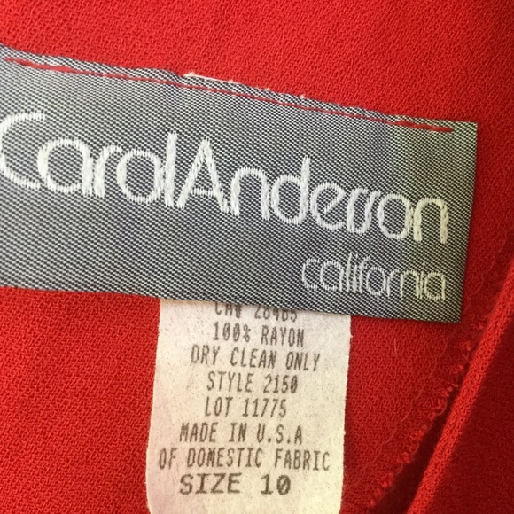 🎉PRICE DROP 🎀Carol Anderson size 10 red dress - Picture 7 of 7